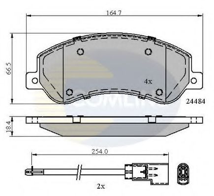 CBP21512 Comline - Гальмівні колодки до дисків REMSA арт. CBP21512