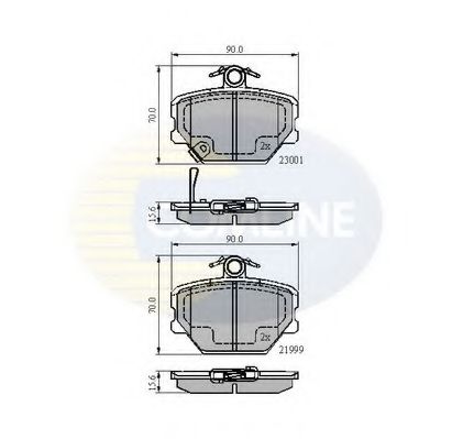 CBP31019 Comline - Гальмівні колодки до дисків BREMBO арт. CBP31019