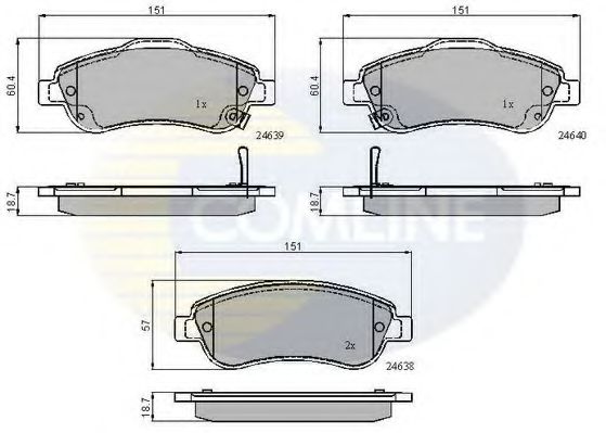 CBP31705 Comline - Гальмівні колодки до дисків BREMBO арт. CBP31705