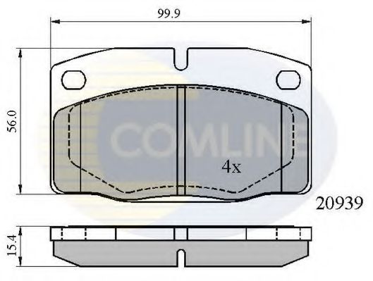 CBP0135 Comline - Гальмівні колодки до дисків BREMBO арт. CBP0135