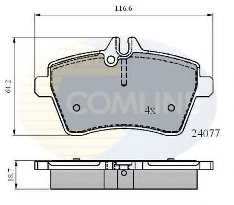 CBP01592 Comline - Гальмівні колодки до дисків BOSCH арт. CBP01592