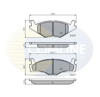 CBP0148 Comline - Гальмівні колодки до дисків TRW арт. CBP0148