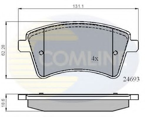 CBP01707 Comline - Гальмівні колодки до дисків JURID арт. CBP01707