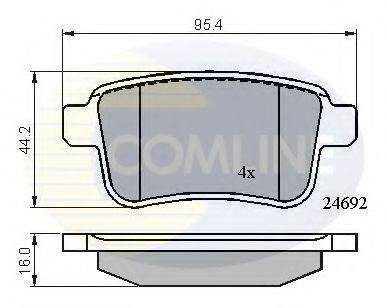 CBP01715 Comline - Гальмівні колодки до дисків ATE арт. CBP01715