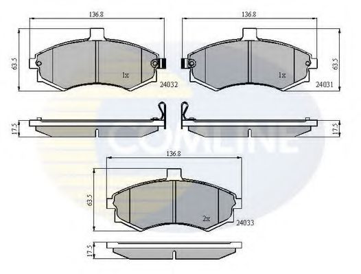 CBP31176 Comline - Гальмівні колодки до дисків BLUEPRINT арт. CBP31176