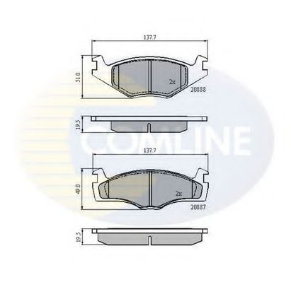 CBP0149 Comline - Гальмівні колодки до дисків ROADHOUSE арт. CBP0149