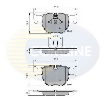 CBP01157 Comline - Гальмівні колодки до дисків ICER арт. CBP01157