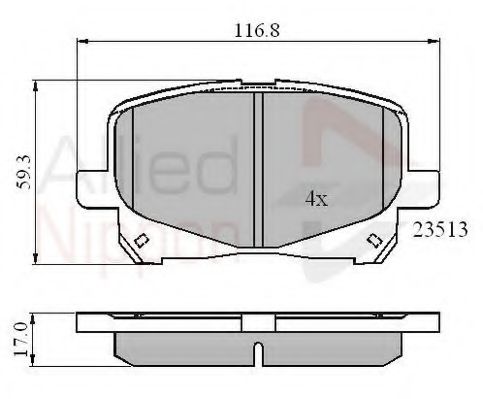 Колодка гальм. диск. toyota camry 2.2, 3.0 24v, 3 TRW арт. ADB0904