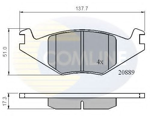 CBP0136 Comline - Гальмівні колодки до дисків DELPHI арт. CBP0136