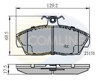 CBP0232 Comline - Гальмівні колодки до дисків FERODO арт. CBP0232