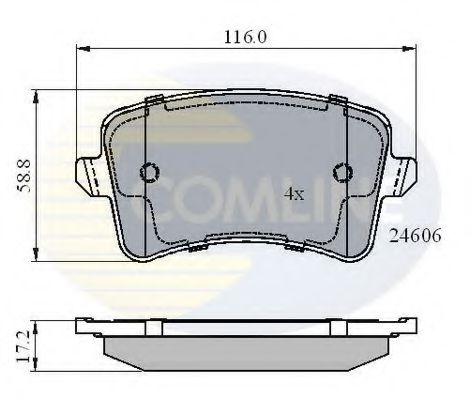 CBP01709 Comline - Гальмівні колодки до дисків  арт. CBP01709