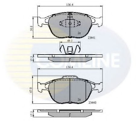 CBP01150 Comline - Гальмівні колодки до дисків FERODO арт. CBP01150
