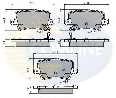 CBP31587 Comline - Гальмівні колодки до дисків TOKO CARS арт. CBP31587