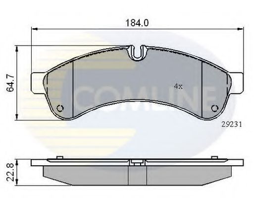 CBP01727 Comline - Гальмівні колодки до дисків DELPHI арт. CBP01727