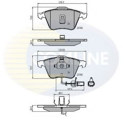 CBP11200 Comline - Гальмівні колодки до дисків TEXTAR арт. CBP11200