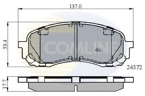 CBP01778 Comline - Гальмівні колодки до дисків BREMBO арт. CBP01778