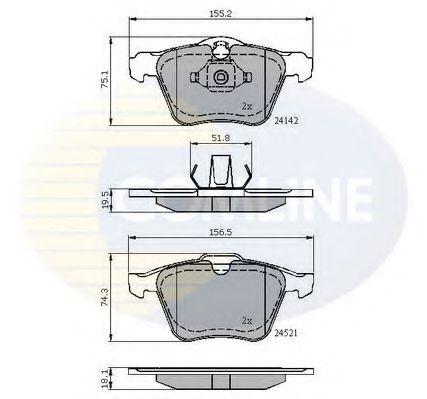 CBP01608 Comline - Гальмівні колодки до дисків ATE арт. CBP01608