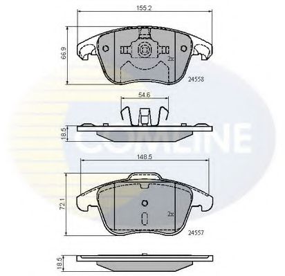 CBP01720 Comline - Гальмівні колодки до дисків REMSA арт. CBP01720