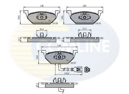 CBP1851 Comline - Гальмівні колодки до дисків FERODO арт. CBP1851