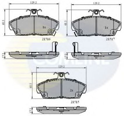 CBP3232 Comline - Гальмівні колодки до дисків FERODO арт. CBP3232