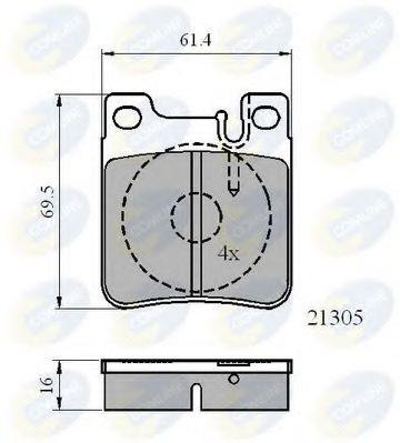 CBP0702 Comline - Гальмівні колодки до дисків BOSCH арт. CBP0702