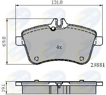 CBP01723 Comline - Гальмівні колодки до дисків ABS арт. CBP01723