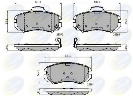 CBP31774 Comline - Гальмівні колодки до дисків BLUEPRINT арт. CBP31774