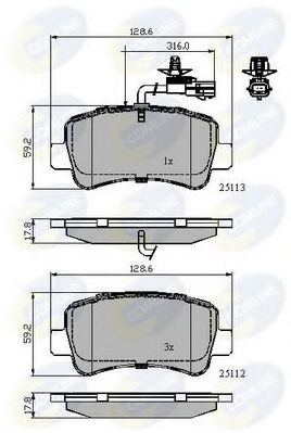 CBP12105 Comline - Гальмівні колодки до дисків ROADHOUSE арт. CBP12105