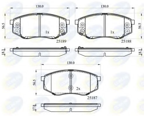 CBP32194 Comline - Гальмівні колодки до дисків BLUEPRINT арт. CBP32194