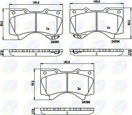 CBP31661 Comline - Гальмівні колодки до дисків BLUEPRINT арт. CBP31661