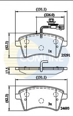 CBP11707 Comline - Гальмівні колодки до дисків ROADHOUSE арт. CBP11707