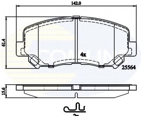 CBP32252 Comline - Гальмівні колодки до дисків BLUEPRINT арт. CBP32252