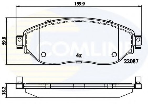 CBP02285 Comline - Гальмівні колодки до дисків ICER арт. CBP02285