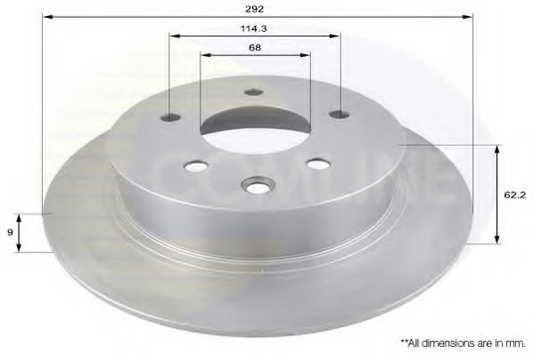 ADC0275 Comline - Диск гальмівний з покриттям BLUEPRINT арт. ADC0275