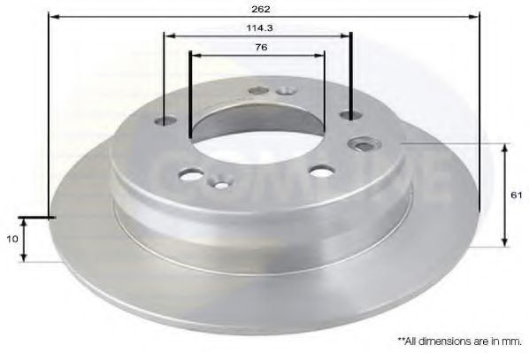 ADC1090 Comline - Диск гальмівний з покриттям BOSCH арт. ADC1090