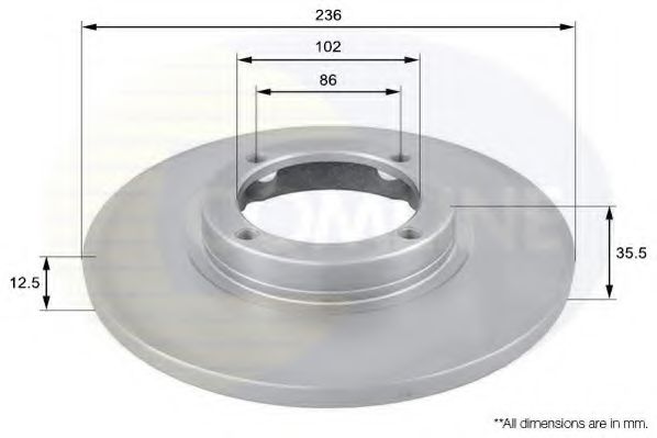 ADC1009 Comline - Диск гальмівний BREMBO арт. ADC1009