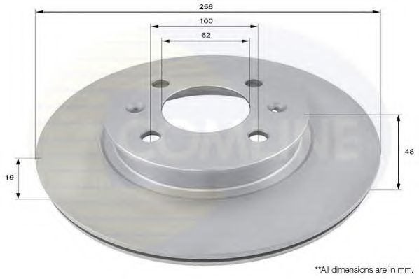 ADC1043V Comline - Диск гальмівний вентильований BREMBO арт. ADC1043V