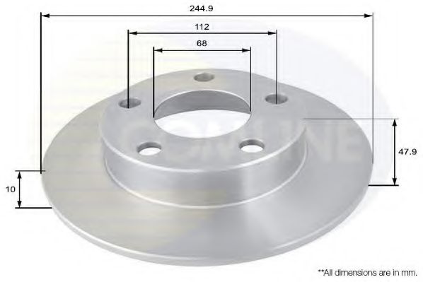 ADC1437 Comline - Диск гальмівний DELPHI арт. ADC1437