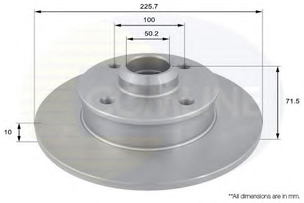 ADC1416 Comline - Диск гальмівний BREMBO арт. ADC1416