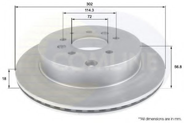 ADC0458V Comline - Диск гальмівний вентильований DELPHI арт. ADC0458V