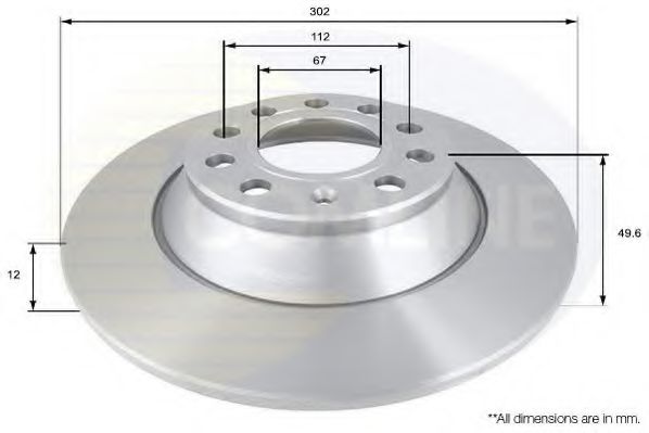 ADC1471 Comline - Диск гальмівний з покриттям ABS арт. ADC1471