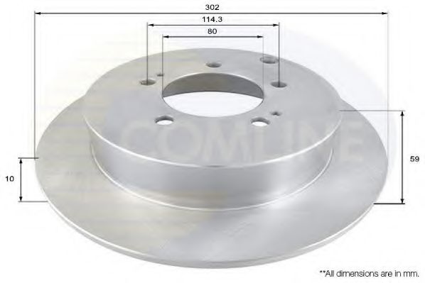 ADC1586 Comline - Диск гальмівний з покриттям NIPPARTS арт. ADC1586