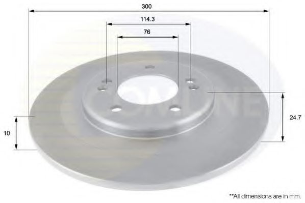 ADC2411 Comline - Диск гальмівний з покриттям NIPPARTS арт. ADC2411