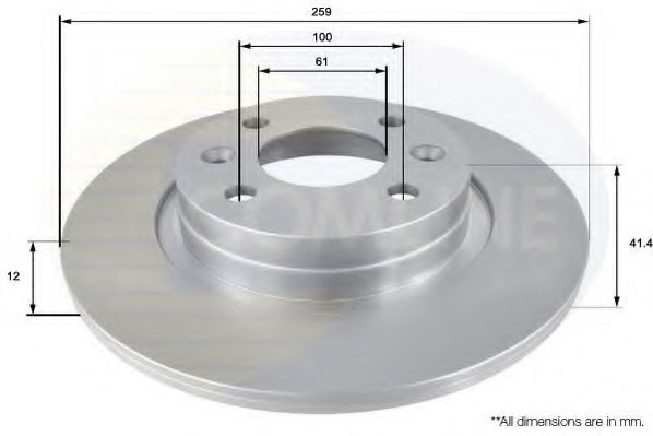 ADC2709  Comline - Диск гальмівний з покриттям BREMBO арт. ADC2709