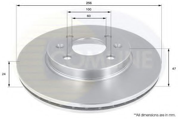 ADC1052V Comline - Диск гальмівний вентильований BOSCH арт. ADC1052V