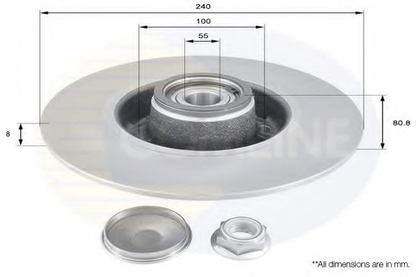 ADC3010 Comline - Диск гальмівний з покриттям FEBIBILSTEIN арт. ADC3010