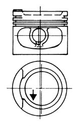 Поршень, комплект AUDI/SEAT/VW 80,100,Ibiza,Toledo,Caddy,Golf,Jetta 1,8i 85-00