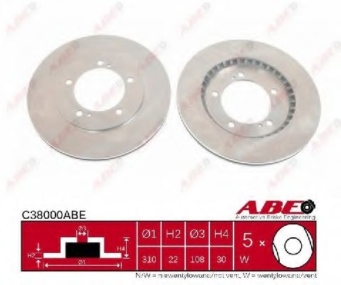 Гальмівний диск BREMBO арт. C38000ABE