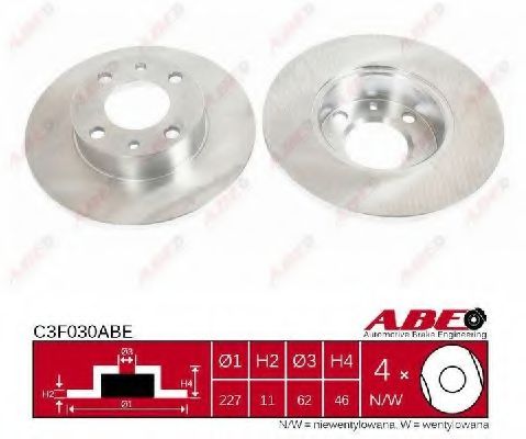 Гальмівний диск BREMBO арт. C3F030ABE