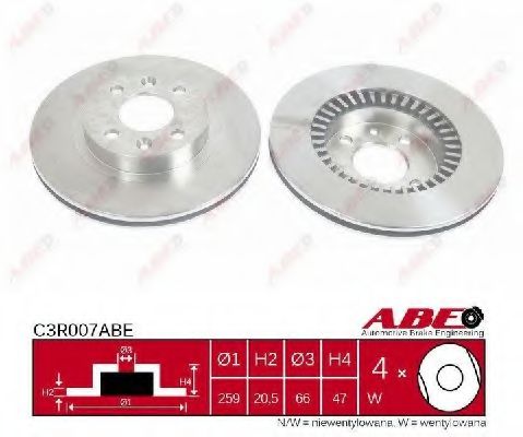 Гальмівний диск BOSCH арт. C3R007ABE